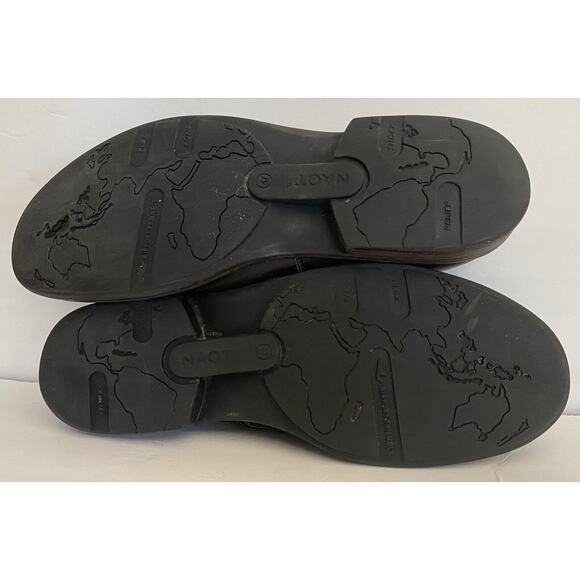 Mens Naot Sz 12.5-13 Black Leather Side Gore Orthotic Slip On Shoe Casual Career - Picture 5 of 9